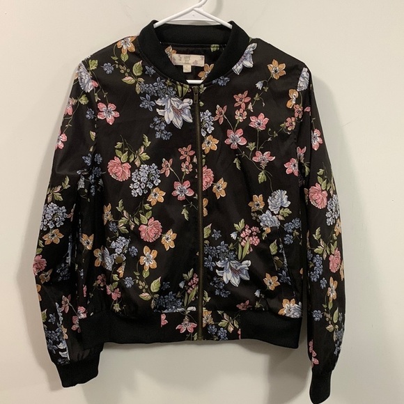 Hippie Rose Floral jacket, lined, size L very good condition see measurements - Picture 1 of 6